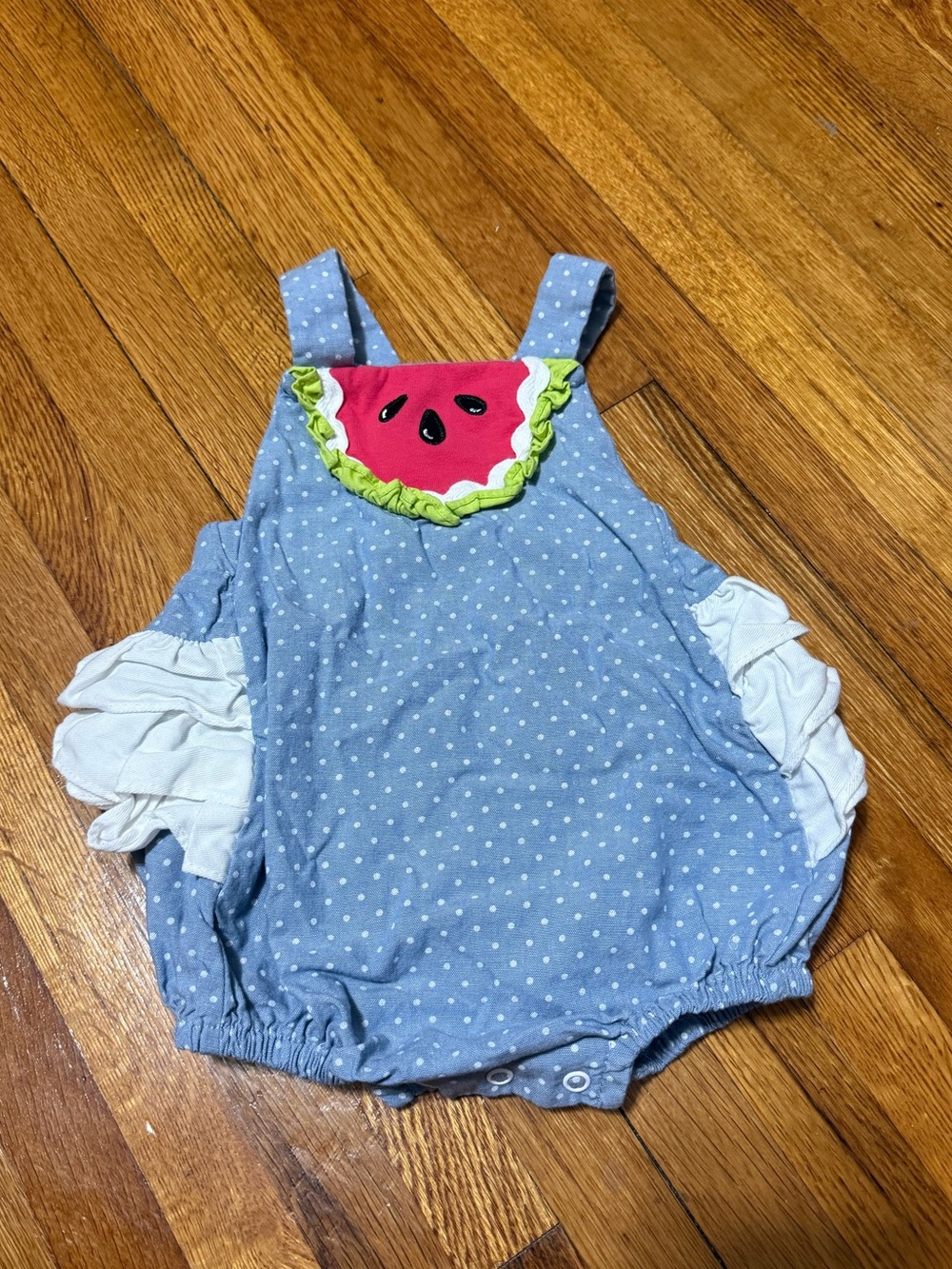 Blue Polka Dot Bubble Romper Baby